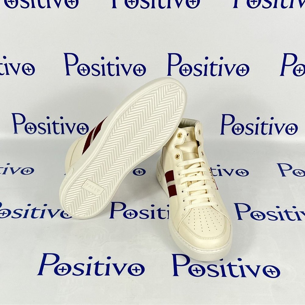 Bally Meson Bone Mid Top Leather Sneakers US 11 - Picture 5 of 9